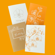 Personalised Greetings Card - Love Orchids