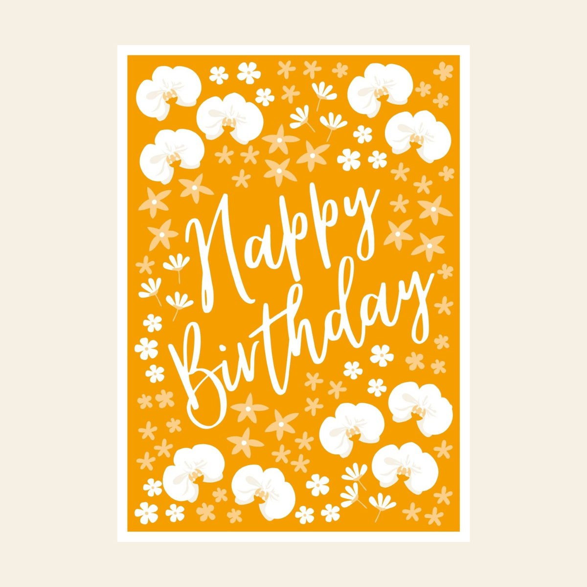 Personalised Greetings Card - Love Orchids